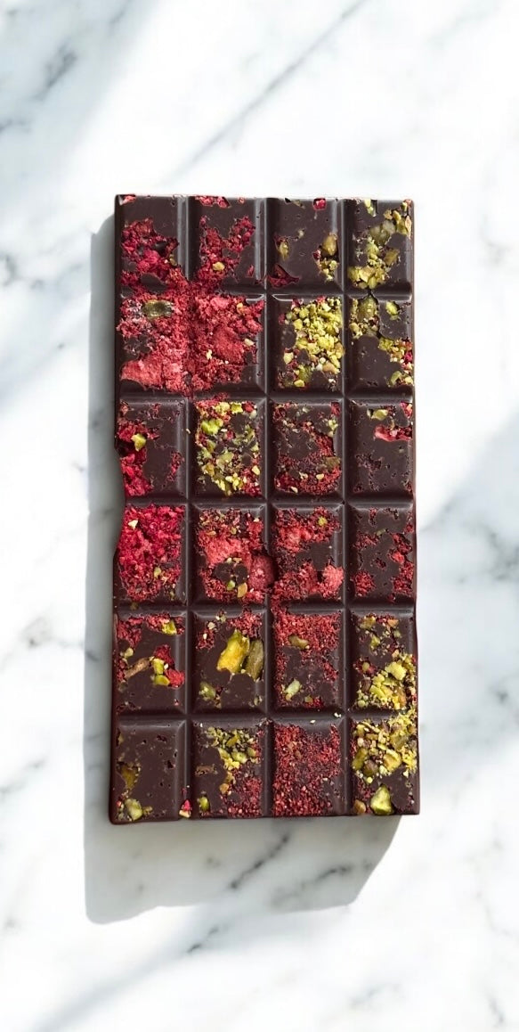 Strawberry & Pistachio Dark Chocolate